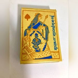 Vintage French playing card Maid Game Jeu dela Pucelle Full set Card.